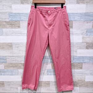Vineyard Vines Club Pants Pink Flat Front Stretch Chino Casual Mens 32x30